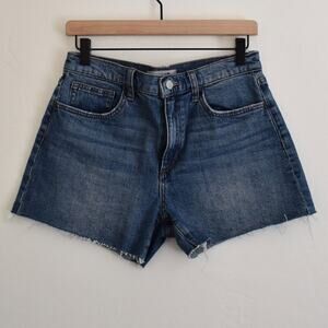 NEW Joe's Jeans Morgen High Rise Raw Hem Medium Wash Short 28